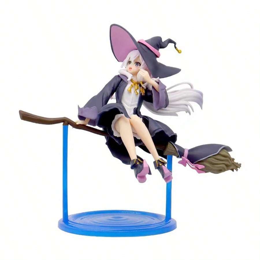 Witch Elaina Figure Sitting On Broom Anime Girl Figurine Model Boyfriend Gift Holiday Gift Best Gift For Friends - Multicolor - View 1
