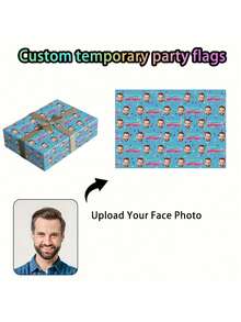 Papel de regalo personalizado con foto de cara divertida, papel de regalo personalizado con cara, múltiples colores, papel de regalo de cumpleaños, aniversario, rollo de papel de regalo con tu foto - Multicolor - Ver 10