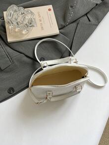 Bolso de mano vintage con conchas, bolso de hombro perfecto y encantador para mujer - Blanco - Ver 4