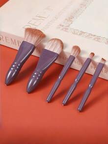 1 Set 5pcs Mini Visualized Makeup Brush Set, Customizable Name/Text/Logo, Personalized Travel Makeup Brush Set, Mini Travel Brush Set With Mirror, Portable And Easy To Use Makeup Brush Set, Convenient Travel Eyeshadow Brush Set, Personalized Travel Makeup Brush Set, Suitable For Eyeshadow, Blush, Contour And Other All-In-One Eye And Face Makeup Brush Set, Ideal Gift Choice For Mother, Lover, Best Friend, Relative, Colleague, Classmate - one-size - View 6