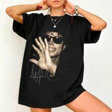 Camiseta unisex, camiseta vintage de leyenda del pop, camiseta retro inspirada en el rey del pop, camisetas y2k para hombre, ropa deportiva, camiseta de manga corta para mujer. - Negro - Ver 6