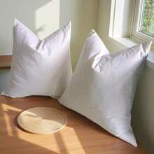 White Down Pillow Insert, 18x18/20x20/21x21 Inch Square Cushion Insert, Soft And Fluffy With Cotton Cover, Down-Proof, Suitable For Sofa Bed Home Decor Hotel - White - View 16