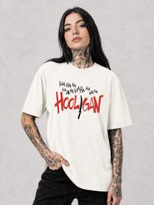 Off White New Hooligan Hahahahahaha Army The Comeback Arirang T-Shirt - 香檳色 - 查看 1