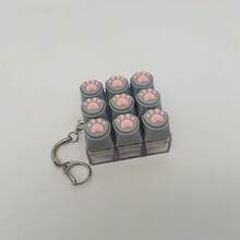 Soft Cat Paw Keychain Fashion Accessory Button Keychain Toy, Fingertip Keychain Suitable For Luggage, Phone And Car Decoration! - Multicolor - View 5