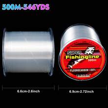 500M Transparent Invisible Monofilament Nylon Line Long-Distance Casting Sea Fishing Line Fluorocarbon Coated High Wear-Resistant Main Line Fishing Line - White - View 4