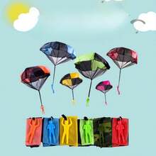 4pcs Parachute Toys, Vibrant Colors - Durable Plastic Material, Tangle-Free, Suitable For Outdoor Play, Ideal Gift - Multicolor - View 2
