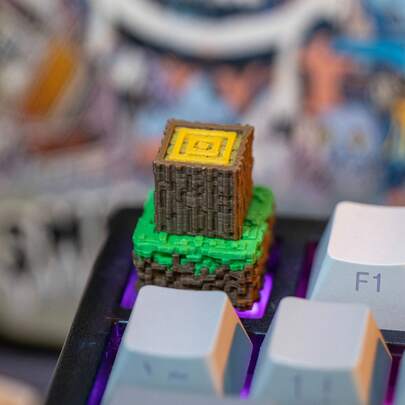 These Pixel-Style Natural Wood Keycaps Are Unique Keyboard Accessories For Gamers And DIY Enthusiasts. Compatible With Cherry-Switch Mechanical Keyboards, They Make The Perfect Holiday Gift For Friends Or Loved Ones.