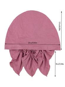 Mũ turban buộc sẵn thời trang, khăn trùm đầu mềm mại, thoáng khí, co giãn, mũ lót hijab cho nữ, phụ kiện che tóc phong cách thường ngày và đường phố. - màu sắc - Xem 4