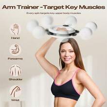 1pc Home Fitness Arm Exerciser, Unisex 360° Hand-Crank Forearm Trainer For Forearm, Wrist, Shoulder And Arm Muscle Training, Portable Arm And Full Body Workout Equipment - Multicolor - View 8