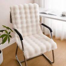 Đệm ngồi, đệm ghế, đệm ghế đẩu, đệm vuông bằng lông thỏ giả mềm mại, sang trọng. Đế dày chống trượt, đệm ghế, đệm tựa lưng, v.v. siêu thoải mái và ấm áp. - 1PC - Xem 2