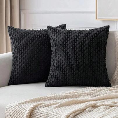 Fall Decorative Pillow Covers Soft Corduroy Bohemian Striped Pillow Cases Pillow Covers Farmhouse Home Decor for Sofa Bed