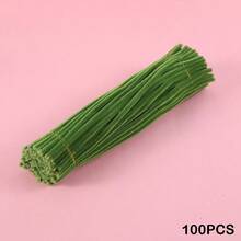 100 piezas de tallos de chenilla multicolor de 30 cm, limpiapipas para manualidades del Día de San Patricio, flores, etc. Incluye tallos de 40 cm y vendas de 30 tamaños para elegir. [Nota: El color del macaron es aleatorio] - Limpiapipas, 100 unidades por paquete - Ver 19