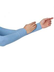New Soft Skin-Friendly Elastic Modal Cotton Base Layer Arm Sleeves Women's Sun Protection Cooling Arm Covers 1 Pair - Multicolor - View 26
