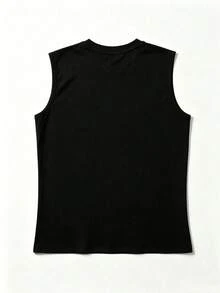 Domestic Shipping. New For Fall. Black Long-Sleeved T-Shirt For Women. Printed, Loose-Fitting, Korean-Style Top. Fall Clothing. Y2K Top. Korean Casual. Oversized. - Black - View 3