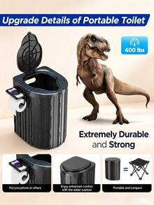 Portable Toilet Set (Including Automatic Pop-Up Privacy Tent) - Extra Large Adult Camping Portable Toilet, Also Serves As Outdoor Shower And Changing Room; One-Click Quick Open, Washable Folding Design, Foldable Toilet Tent Set With Dedicated Storage Bag, Suitable For Camping/Hiking - Multicolor - View 7