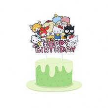 Bộ 25 món trang trí bánh kem chủ đề động vật dễ thương, các loại phụ kiện trang trí bánh cupcake hình nhân vật khác nhau, thích hợp cho trang trí tiệc sinh nhật. - ổ cắm điện hình bánh hoạt hình 2 - Xem 2