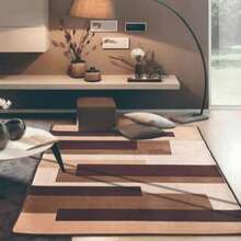 Casa Laura Enxovais Soft Flannel Rug In Modern Prints 2.00 X 1.50 - Various Colors - TOBACCO WOOD LINES - View 4