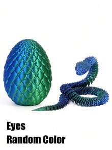 1/2/3/4/5/6pcs Movable Joint 3D Printed Snake Surprise Egg, Gecko, Home Office Decor, Suitable For Room Decoration Statue, Desktop Ornament, Stress Relief, Fingertip Toy, Party Gift, Halloween Gift, Christmas Stocking Filler, Christmas Gift - Multicolor - View 24