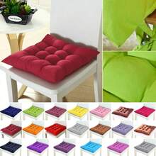 Thick Square Seat Cushion Washable with Comfort Belt Suitable for Dining Chairs, Office Chairs and Computer Chairs - Marrón - Ver 5