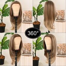 13x4 Layered Brown Wigs Light Brown Lace Front Wigs HD Lace Frontal Wigs Short Curly Lace Front Wig Pre Plucked Glueless Layered Wig Breathable Cap Easy Install Wig Free Part Heat Resistant Fiber Wig For Women Girls Halloween Christmas Party Vacation Daily Used 22 Inch - 挑染金色 - 查看 6