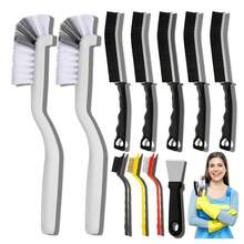 Set di 11 spazzole per la pulizia delle fessure, con setole dure per la pulizia profonda, kit di strumenti per la pulizia domestica, per binari delle finestre, fughe, angoli del bagno, lavello della cucina, tazze, teiere, bottiglie, frullatori, binari delle porte scorrevoli, spazzola per spazi stretti, forniture per la pulizia della cucina e del bagno - multicolore - Visualizzare 13
