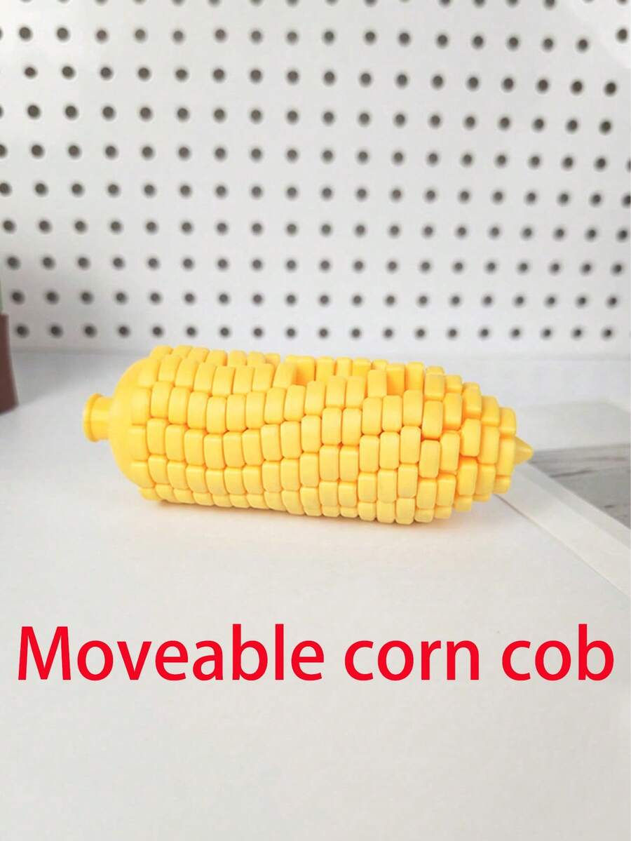 1pc Movable Corn Stress Relief Toy, Realistic Corn Fidget Toy, Creative Adult Stress Relief Toy, Desktop Healing Decor, Suitable For Office, Party