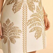 Plus Size Women Printed Summer Dress, Fashionable - Amarillo - Ver 7