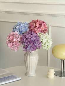 1 Piece Of Artificial Hydrangea, Silk Flower, Fake Flower, Fake Hydrangea, Flower Arrangement, Home Decoration, Wedding Decoration, Party Supplies, Centerpiece, Bouquet, Artificial Flower, Emperor Flower, Decoration, Artificial Flower - Multicolor - View 7