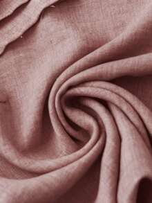 Blusa casual de mujer con decoración de volantes y mangas de campana asimétricas, Pantalones rectos casuales de mujer con cintura elástica, bolsillos laterales y pierna corta, color azul - Rosa vieja - Ver 3