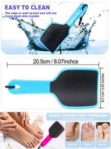 1pc Multifunction Home Foot File, Callus Remover U Shaped Curved Foot File Foot Callus Remover Double- Sided Foot Rasp Callus Remover For Grit Exfoliates Removes Dead Skin, 4 Colors - Multicolor - View 4