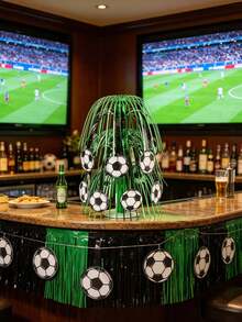 1 pieza Decoración de escritorio con forma de balón de fútbol, decoración con tema de fútbol adecuada para ver partidos y fiestas - Automóvil club británico - Ver 4