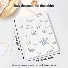1 ốp lưng gập bảo vệ điện thoại để bàn có khe cắm bút, chân đế xoay 360°, khe cắm bút tích hợp, chất liệu da PU với chức năng tự động tắt/mở màn hình, tương thích với Samsung A9/A9+/S9/S9FE/A11/A11+/S11/S10 FE/S10 FE+/S10 Lite và Apple A16 2025, Air 11/13, M3 2025, Mini 7 A17, Pro 2024, Air 11/13, M2 2024, họa tiết như sao, mèo, cá, thích hợp làm quà tặng cho mùa tựu trường, ngày Valentine, quà tặng ngày lễ. - Nhiều màu - Xem 2