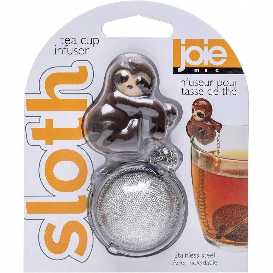 Sloth Tea Ball Infuser, Steep And Strain Loose Leaf Tea, Securely Sits On Side Of Mug, Cute Sloth Design, Stainless Steel, BPA- - Mặc định - Xem 1
