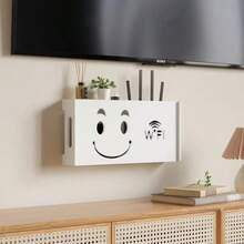 Kệ để đầu thu truyền hình treo tường không cần khoan, giá đựng router, kệ WiFi treo tường - Có chỗ chứa dây cáp, tản nhiệt. - trắng - Xem 7