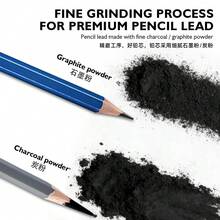 素描鉛筆套組 16 支/組，精磨石墨與炭筆芯（5H-8B + 軟/中/硬/深棕色），舒適六角握把，便攜 PET 收納盒附鉛筆削筆器，適合藝術家與學生進行細膩繪圖與陰影上色，開學必備 - A - 查看 7