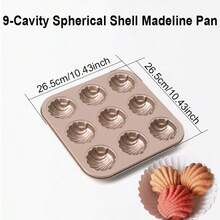 12-Cup Madeleines Khuôn, Khuôn Bánh Vỏ Sò Chống Dính Cho Tự Làm Bánh Nhỏ, Kẹo, Bánh Rán Chảo Nướng Cho Lò Nướng - Vàng - Xem 19