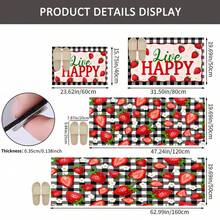 1pc Fruit Pattern Kitchen Floor Mat, Polyester Drainage Mat, Doormat, Floor Pad, Suitable For Kitchen, Living Room, Entrance, Balcony, Home Decor, Anti-Pollution, Coffee Shop, Bar, Holiday, Party, Bedroom, Pet Mat, Bathroom Decor, Room Decor - Multicolor - View 7