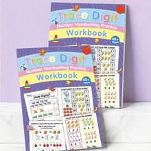 Trace Digit Handwriting Practice Workbook, Early Math Counting & Addition Activity Book, Educational Number Tracing Learning Worksheets - Math Exercise Book - View 3