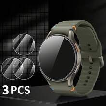 3pcs Screen Protector - 9H Hardness Anti-Scratch, Ultra-Clear Display, Anti-Fingerprint Coating, Tempered Glass Material, Protect Watch Screen From Scratches And Wear, Transparent Color, Suitable For Samsung Watch 7/8 Series, Ideal For Tech Enthusiasts And Outdoor Sports Lovers - 3pcs Tempered Glass Screen Protector, Transparent - View 1
