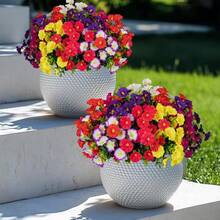 30pcs/24pcs/12pcs/3pcs Plastic Outdoor Artificial Flowers, UV-Resistant Fake Plants, Multicolor Bindweed, Suitable For Garden Porch Decoration, Spring/Summer Hanging Baskets, Christmas Gifts - Multicolor - View 9