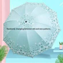 1 pièce Parapluie épais à 10 baleines, parapluie unisexe grande taille pour le soleil et la pluie, revêtement noir protection UV, accessoire essentiel pour l'extérieur, le jardin et les voyages, essentiel portable - Multicolore - Voir 22