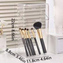 1pc Makeup Brush Holder With Lid, Dustproof Design Suitable For Eyebrow Pencils, Makeup Brushes, Hair Clips, Ideal For Vanity, Bathroom, Desk Storage, Brush Holder, Cosmetic Display - A - View 9