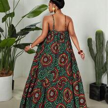 Maweii 2025 New Colorful Plus Size Fashionable Dress With Vacation Vibe - Verde - Ver 3