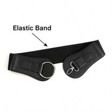 New Minimalist Personalized Elastic Wide Waist Belt Suitable For Suit Jacket Waist Training Thick Waist Belt - Black - View 3