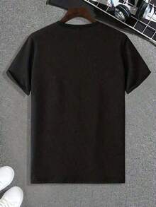 Camiseta de Hombre con Estampado de Gato de Dibujos Animados - Manga Corta Casual, Poliéster Transpirable, Camiseta de Moda de Verano, Camiseta de Gato, Pegatinas, Encantadora - Blanco - Ver 2