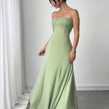 Women's New Casual Elegant Mint Green Ribbon Backless Dress, There Are Three Ways To Wear It, You Can Match It With Different Outfits, Suitable For Daily Casual Outings, Beach Vacations, Garden Parties And Other Occasions/Pride Outfits Women/Acation Outfits Woman/Birthday Dress/Teacher Outfits For Women - Azul - Ver 9