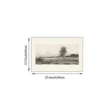1 Stück Vintage Baum Skizze Wandkunst Bild Rustikale Natur Zeichnung Drucke Leinwandbilder Antike Landschaft Poster Stimmungsvolle Dekoration für Wohnzimmer, Schlafzimmer oder Bauernhaus Raumdekoration Geschenk für sie Ungerahmt oder Gerahmt - Verschiedenfarbig - Übersicht 10
