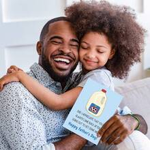 Happy Fathers Day Card - 5x7 In Fathers Day Card From Kids, Happy Father's Day Gifts For Dad Father, Father's Day Gifts From Daughter, Son, Kids, Dad Gift Greeting Cards From Son Daughter - Stepdad - View 5