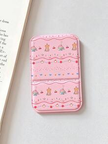 1PC Cute Bear Desktop Makeup Mirror, Kawaii Girly Aesthetic Mini Vanity Mirror, Ins Sweet Style Foldable Table Mirror, High Definition Clear Mirror, Portable Desktop Cosmetic Mirror, Bedroom Dorm Essential Summer Gift For Girls - Multicolor - View 8