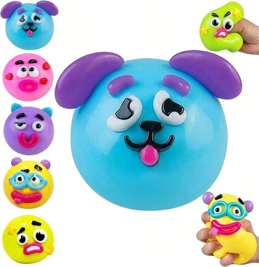 Dog Swap Stress Relief Squishy, Soft Texture Slow Rebound Design, Leisure Calming Fidget. - 隨機 - 查看 1